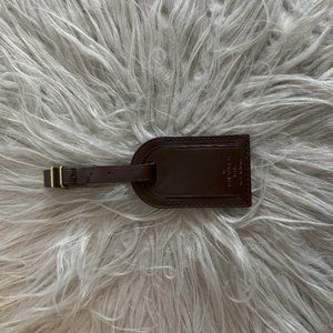 Louis Vuitton Dark Brown Leather Luggage Tag